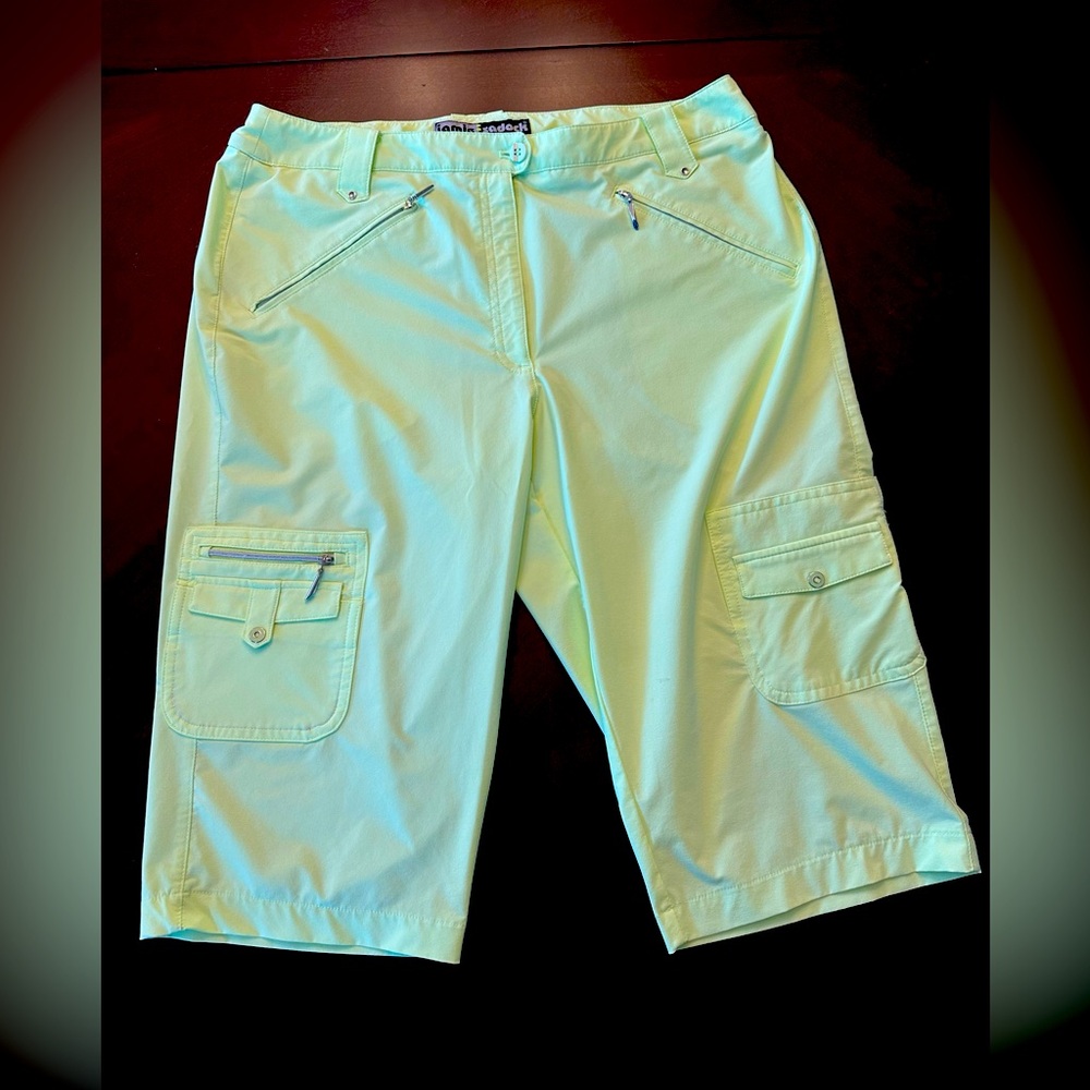Jamie Sadock, size 10 Women’s Shorts. Yellow/Green color.